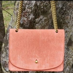 Madewell Chain Corduroy Suede Crossbody Bag NWT